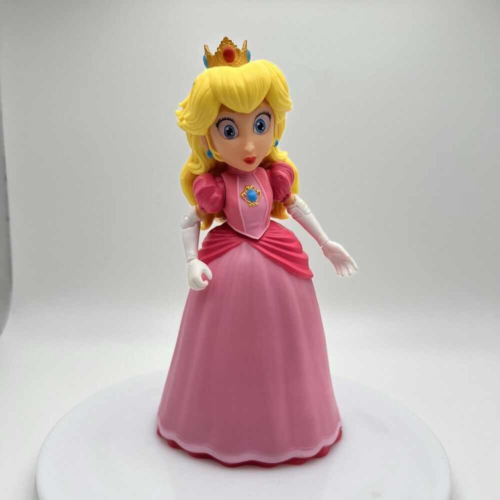 PRINCESS PEACH 5" Super Mario Bros Movie Jakks Pacific Action Figure Pink